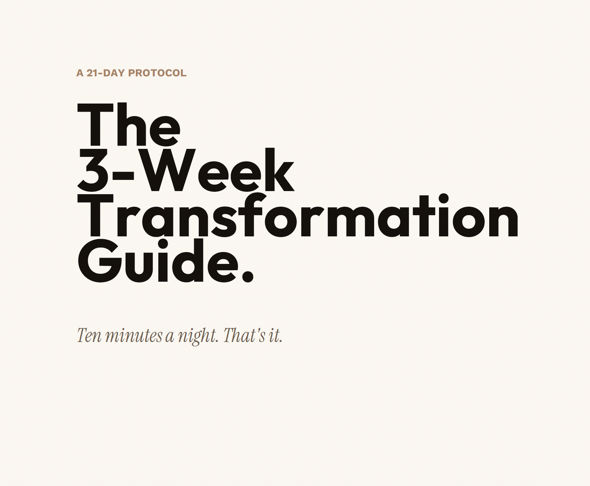 The 3-Week Transformation Guide.